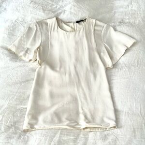 Alexander Wang Short Sleeve Drape Back Top